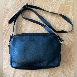 Atelier Noir Black Pebbled Leather Crossbody Bag
